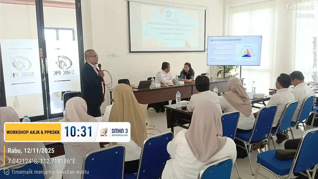 SMKN 3 Bangkalan menyelenggarakan Workshop Analisis Kesesuaian Jabatan Kerja dan Persyaratan Kerja Sesuai dengan Konsentrasi Keahlian
